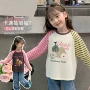 儿童圆领女童打底t恤