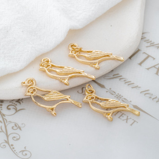 14K����ɫ�T�~�U��С�B11*27mm����diy�Ʒ�������朶���