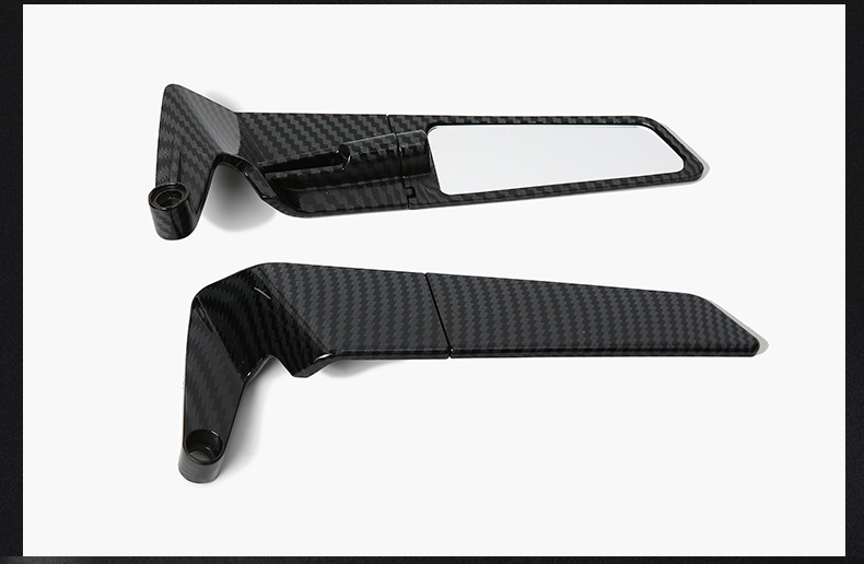 Motorcycle Modified Rearview Mirror Small Carbon Fiber Electric Vehicle Reversing Mirror Fixed Wing Blade Rearview Mirror Accessories