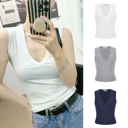 Cross-border Southeast Asia sleeveless V-neck top, small batch outerwear, innerwear, base top 62839