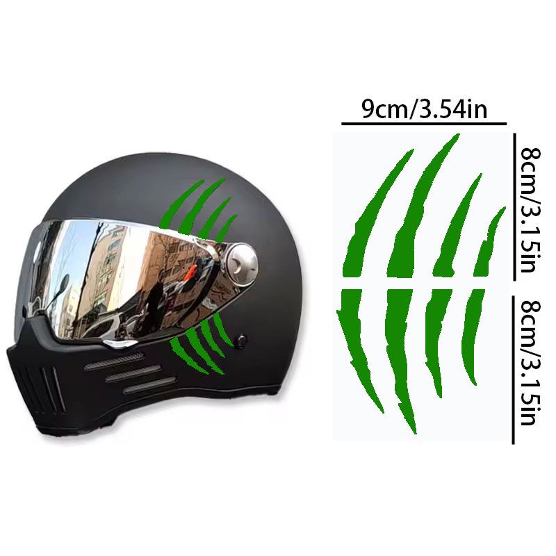 Monster Ghost Claw Scratch Sticker Personalisierte Kreative DIY Offroad Motorrad Helm Dekoration_voghion.com