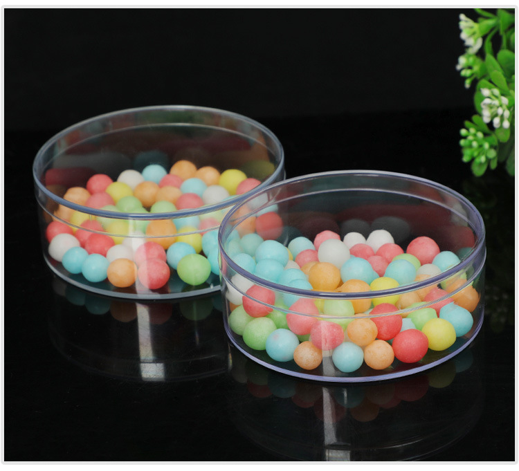 Daily Necessities Transparent Ps Plastic Candy Box Round Food Packaging Box Jewelry Storage Box Wholesale Can Be Printed And Customized display picture 2