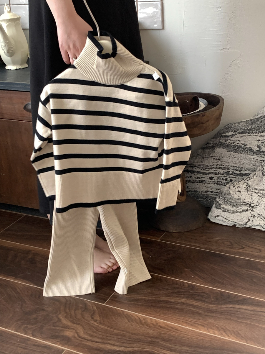 Casual Stripe Cotton Polyester Boys Clothing Sets display picture 1