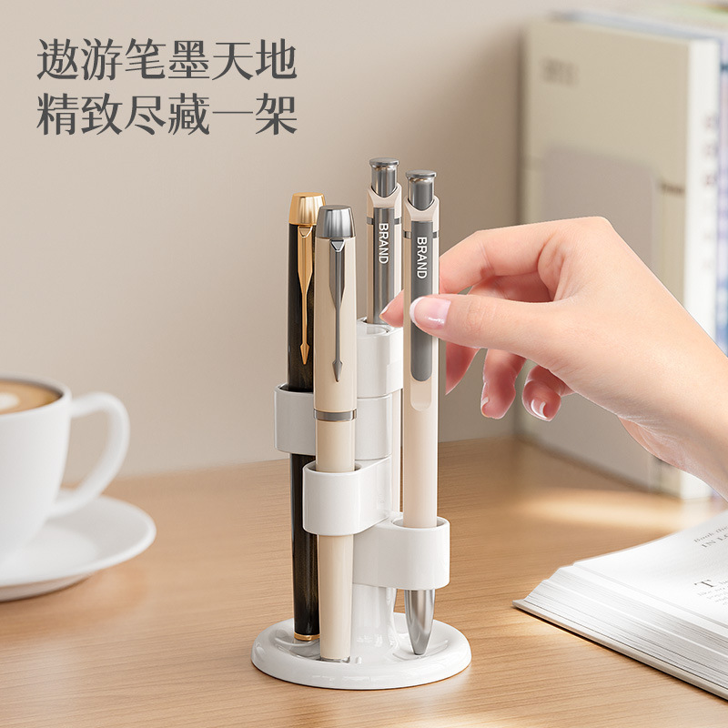 回転ペン立て多機能デスクトップ分格事務机収納筒学生寮デスクタブレット棚|undefined