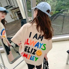 Cotton Girl's Summer Top 2024 New Style Fashion Children's T-shirt Little Girl Half Sleeve Base Shirt Top