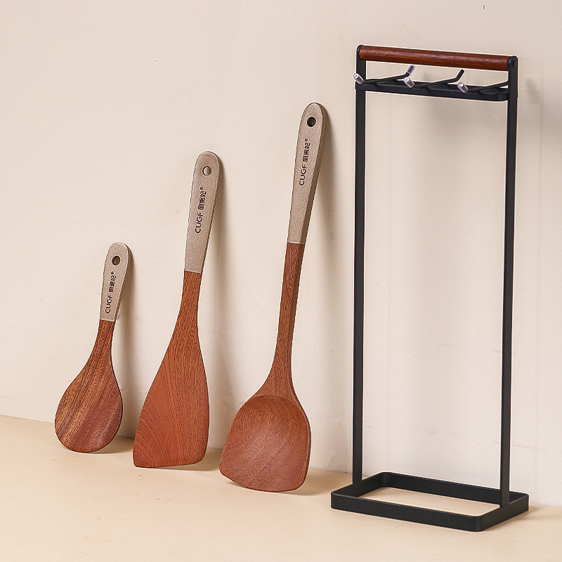 [4종세트] 주걱 + 튀김주걱 + 밥숟가락 + 걸이걸이