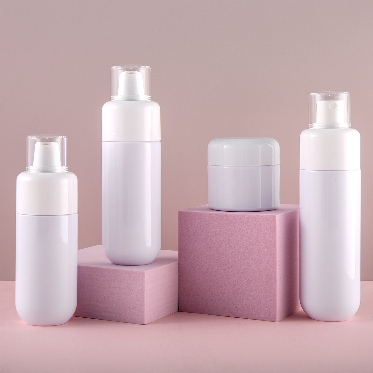 名作100/120/150PET塑料化妆品套装 按压乳液喷雾瓶 精华水瓶子