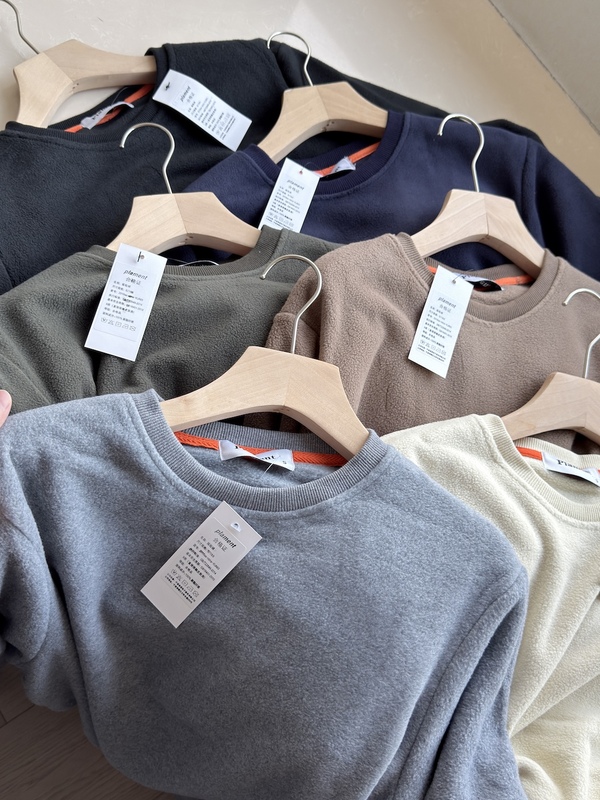 Youpinjia Autumn and Winter Favorite Polar Fleece Thick High Weight Men's Casual Round Neck Long-Sleeved T-Shirt Sweatshirt for Men