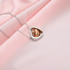 Chain for key bag  heart-shaped heart shaped, pendant stainless steel, accessory, necklace, simple and elegant design