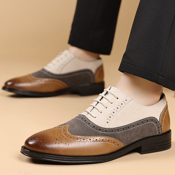 Two-tone trend casual breathable shoes English style