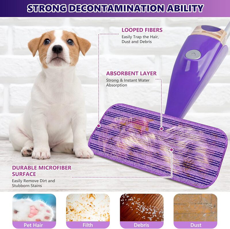 Cross-Border Adaptation of Swifferwetjet Reusable Microfiber Mop Pad Wet and Dry Mop Head