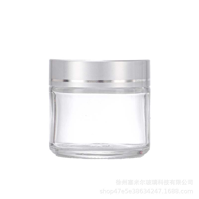 50g透明玻璃膏霜瓶化妆护肤品分装瓶面霜空瓶便携式眼霜瓶面膜罐|undefined