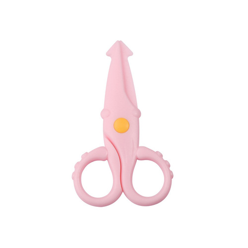 Children's scissors squid craft class paper cutting scissors cute mini kindergarten primary school students stationery plastic small scissors