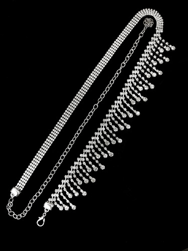 Belly dance waist chain tassel raindrop diamond chain rhinestone dance practice practice fashion daily skirt chain