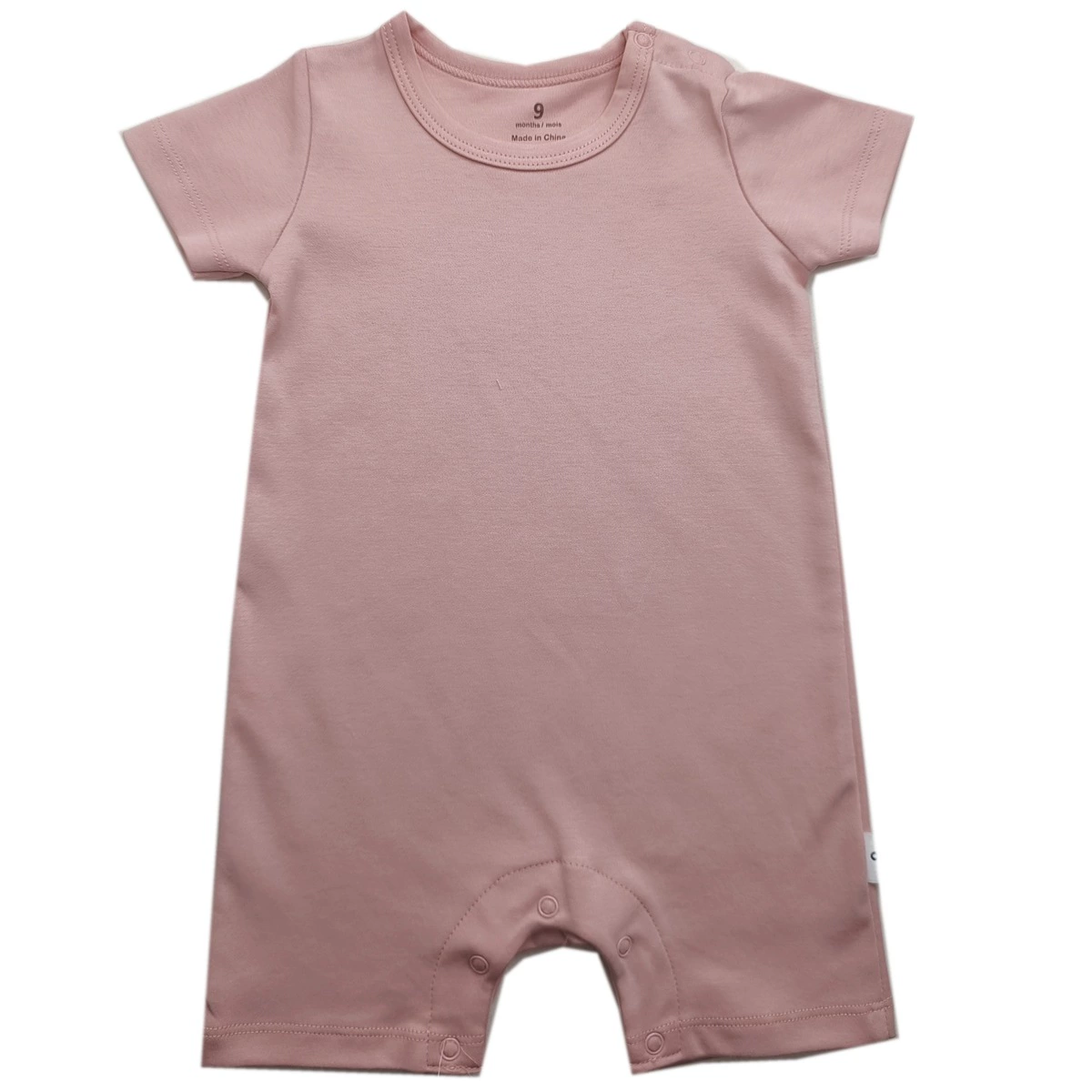 Foreign trade short crawl [double-sided cotton] baby animal floral floral shoulder open button one-piece short-sleeved crawl suit for men, women and infants