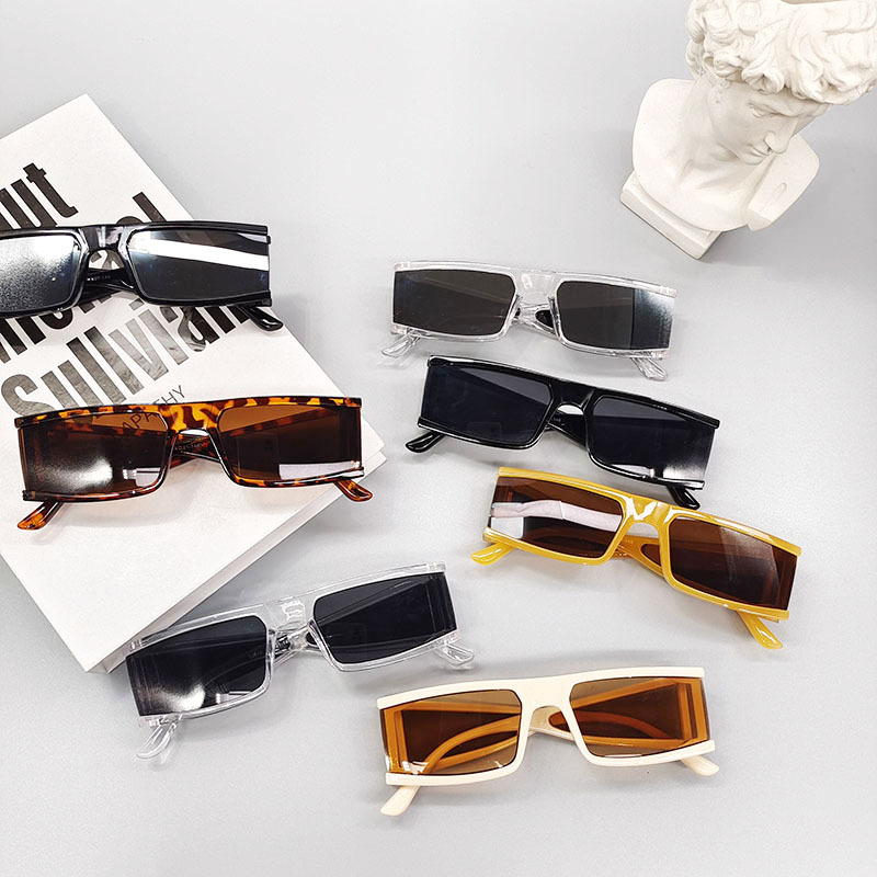 36g Weight Half Frame Glasses Structure Elegant Glam Hip-Hop Rectangle UV400 Protection UV Protection Resin Avaitor Half Frame Women's Sunglasses