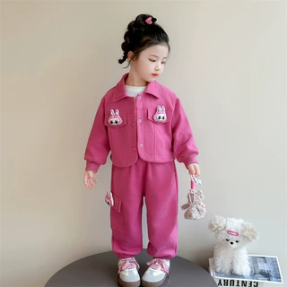 女童拉布布套装秋季2025新款儿童工装两件套洋气宝宝春秋炸街衣服
