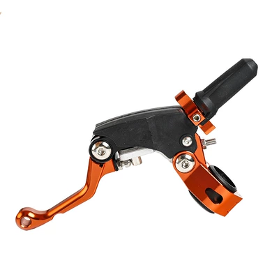 Off-Road Motorcycle Anti-Fall Foldableing Handle Clutch Handle Hengjian Ktm Huayang T4 Boswell Cqr Crf Brake Handle (Motorcycle Handle Cover) - orange-clutch-lever