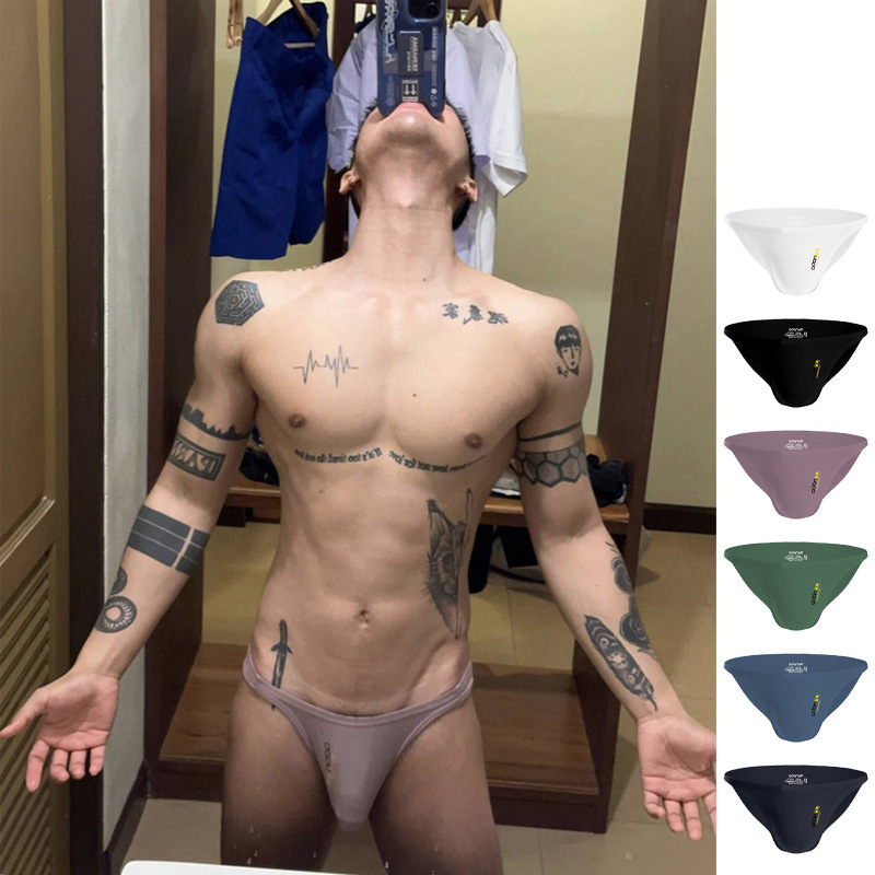 Ad314 Sexy Men's Briefs High-Cut Sports Seamless Low-Rise Underwear Men's Modal Thin Quick-Drying Briefs Ad314 Sexy Men's Briefs High-Cut Sports Seamless Low-Rise Underwear Men's Modal Thin Quick-Drying Briefs