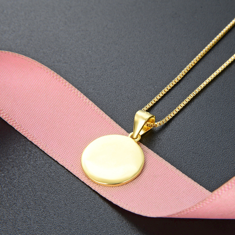 Nicho transfronterizo tendencia hip-hop europea y americana 925 plata esterlina medallas redondas colgante dólar accesorios de goteo de aceite para hombres y mujeres