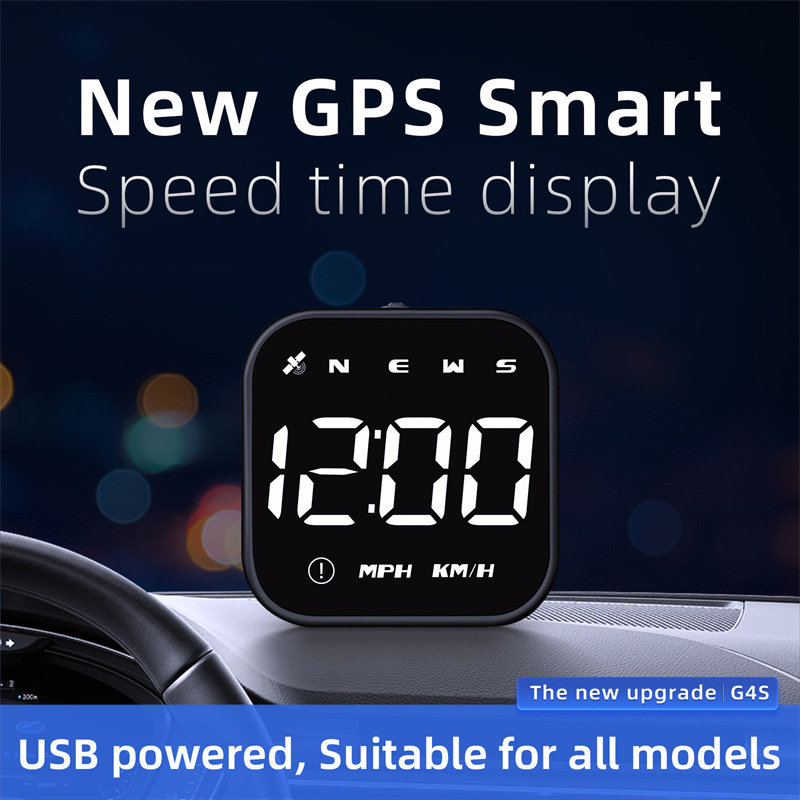 In-Stock Car Hud Head-Up Display Universal Gps Speedometer Compass High-Definition Smart Display