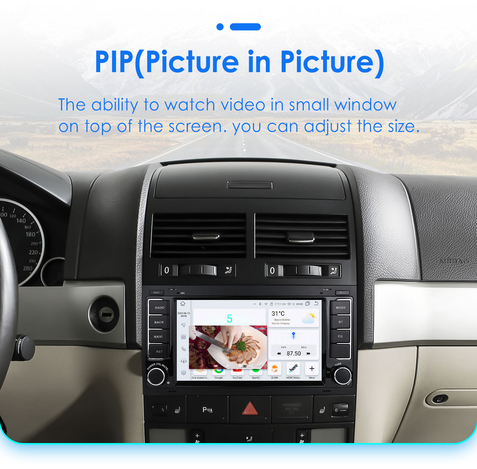 Cross-border models are suitable for Volkswagen Touareg 04-09 large-screen reversing image Android car navigation DVD navigator