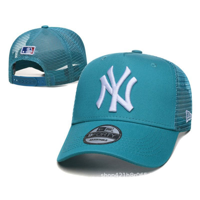 トレンディなブランド NY メッシュ野球帽女性のための春と夏の新しい刺繍入りビッグロゴひさしキャップ日よけ通気性メッシュ帽子男性用|undefined