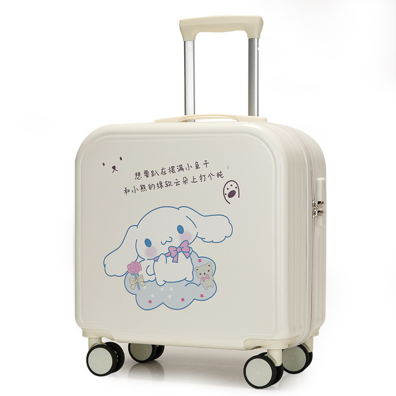 Pequeño equipaje 18 pulgadas universal rueda contraseña embarque caso imprimible logo niños cremallera trolley caso al por mayor