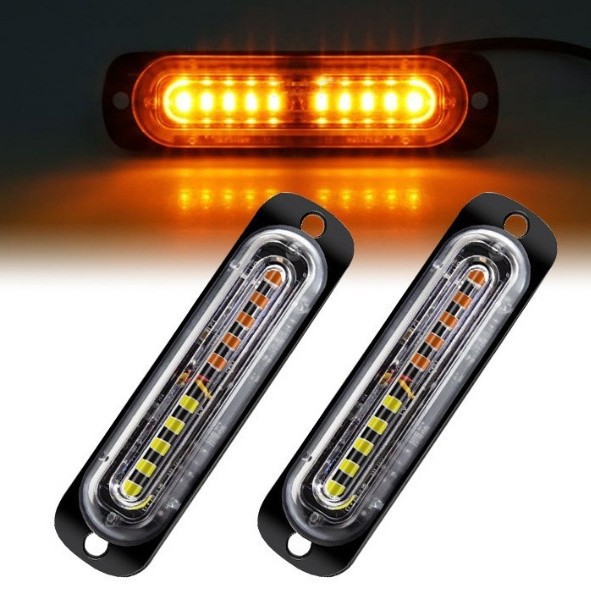 12 - 24V Lámpara lateral del camión 10LED lámpara de red de luz de advertencia intermitente del automóvil image 1