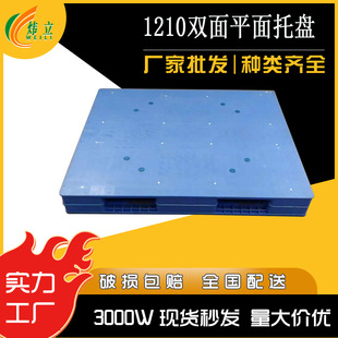 1210 Flat Double-Sided Plastic Tray Standing Library Square Steel Breathable Load-Bearing Pallet Double-Sided Flat Stacking Pallet