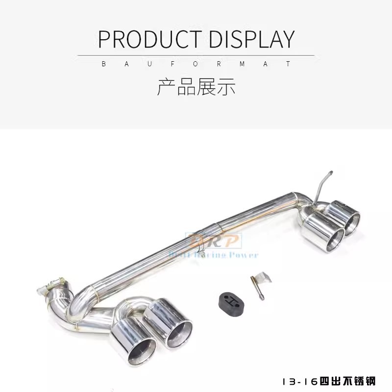 Audi A3A4 modificado cuatro labios traseros de doble salida tubo de escape silencioso sin soldadura garganta de escape de doble salida especial