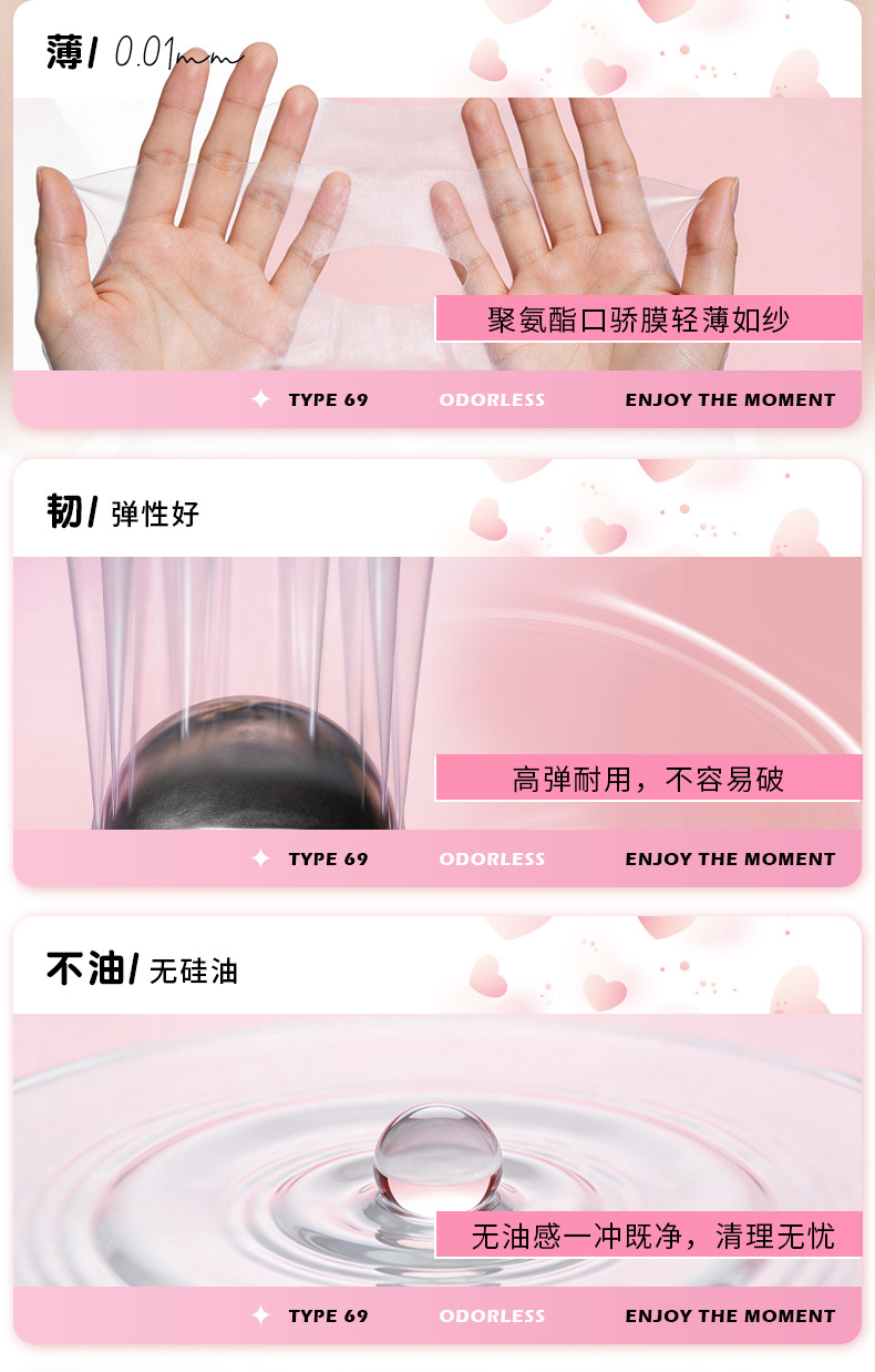 Ear-Loop Oral Barrier Mask for Men, Transparent PU, 3-Pack Nano Film — detail image 9