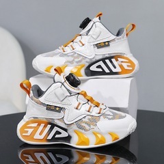 Children's basketball shoes summer new breathable mesh boys and girls sports shoes practical anti-slip friction and sound children's shoes