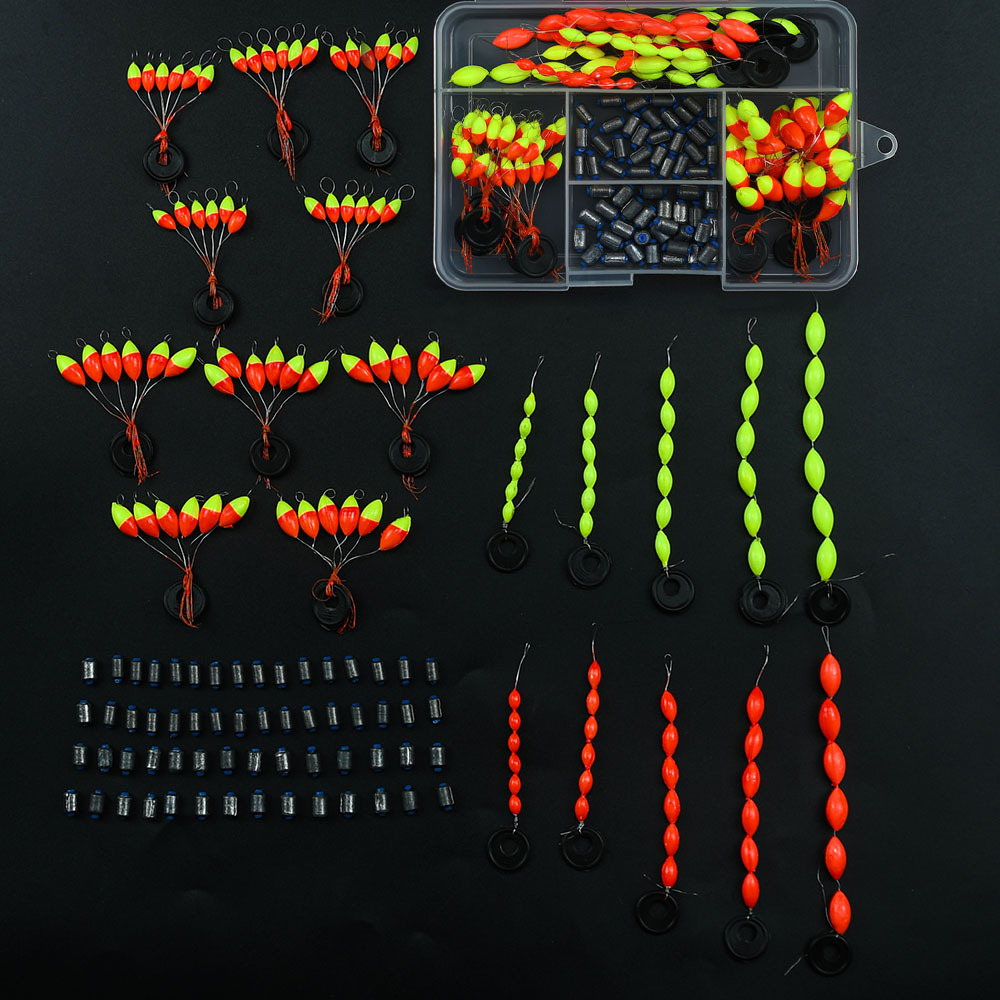 Seven-star olive-shaped colorful float beads, quick-release lead sinkers, complete set of traditional fishing line accessories