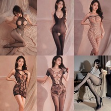 情趣黑丝内衣诱惑激情调情开档性感大码透视免脱连体套装可撕火辣