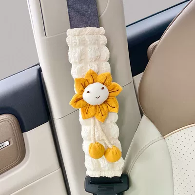 Style, Soft and Comfortable, Universal – Sürətlər qutusu və əl tormozu başlıqları - white-style-sunflower-puff-shoulder-pads1