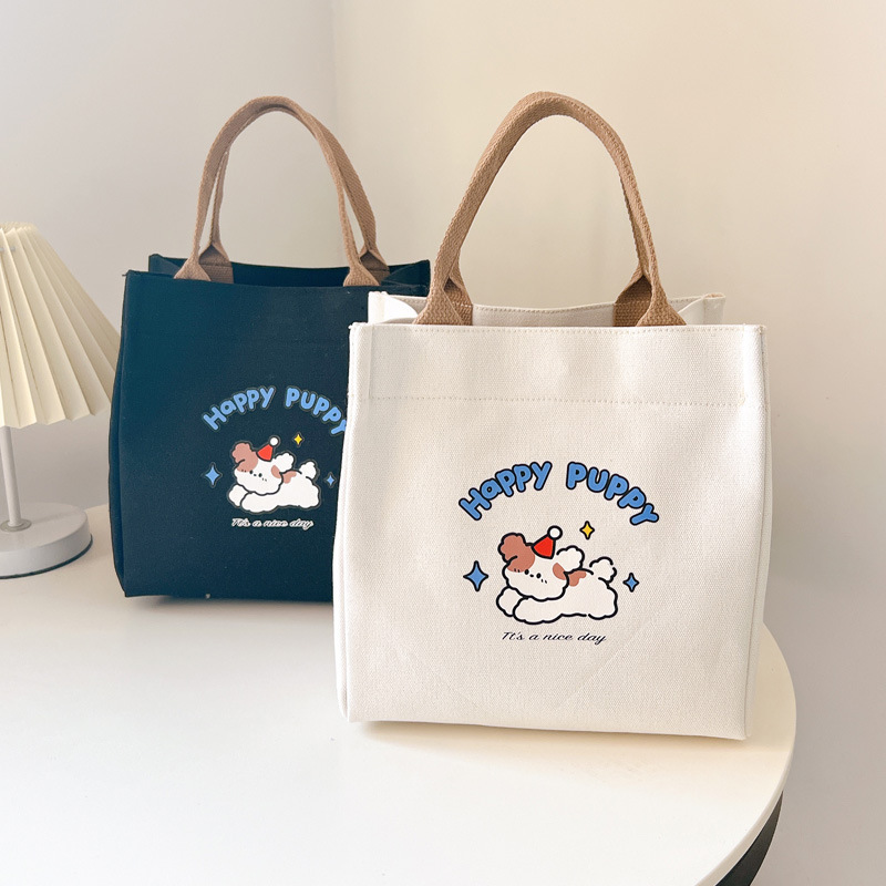 Canvas Bag Women's Handbag Fashionable Lunch Box Bag Korean Style Lunch Bag Mommy Small Cloth Bag Versatile Office Worker Hand Bag Canvas Bag Women's Handbag Fashionable Lunch Box Bag Korean Style Lunch Bag Mommy Small Cloth Bag Versatile Office Worker Hand Bag