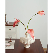 高端EVA观音莲仿真绿植红掌火鹤花莫兰迪色系家居婚庆装饰观音莲