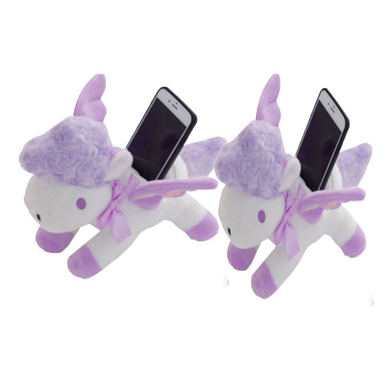 New cute fun creative animal shape super soft PP cotton mini rabbit mobile phone holder plush mobile phone holder wholesale set