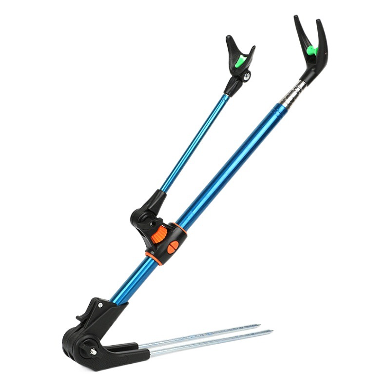 Stainless Steel Fishing Rod Holder Colorful Telescopic Short Section Fishing Rod Holder Telescopic Multi-Directional Adjustment Rod Ground Insert