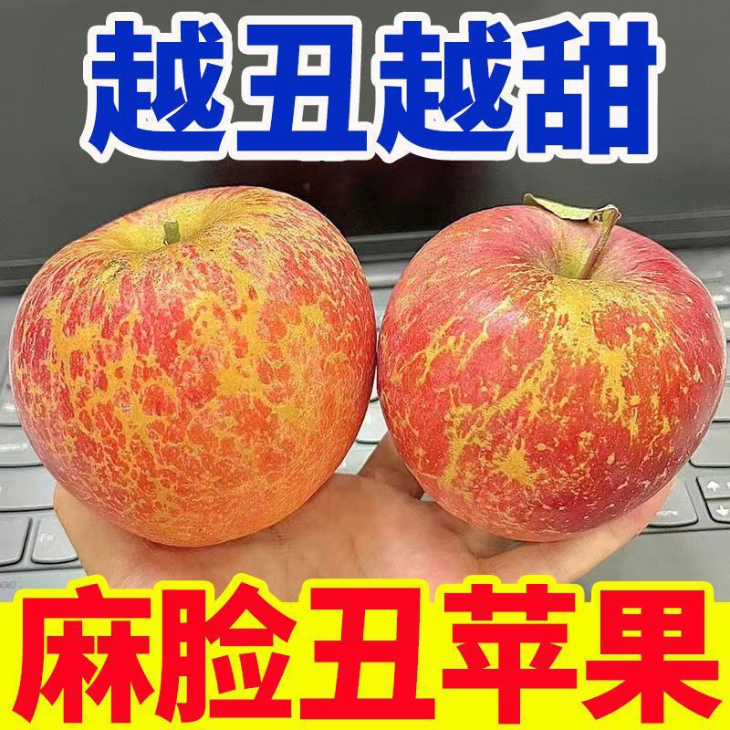 麻脸爆甜丑苹果新鲜水果红富士冰糖心大果脆甜应季批发整箱厂批发