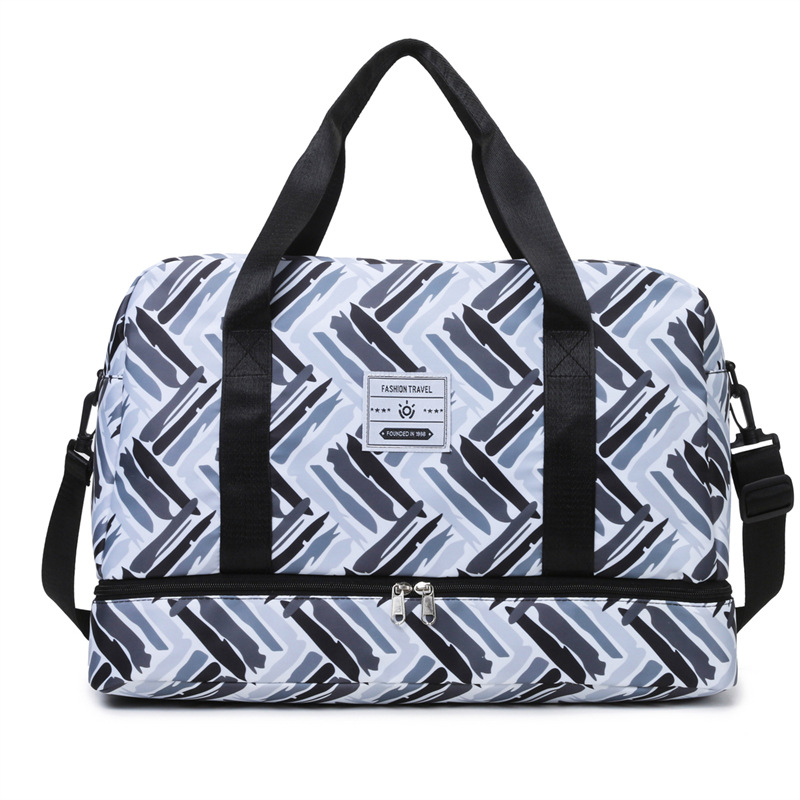 Comercio exterior al por mayor nueva bolsa de viaje portátil de gran capacidad de corta distancia almacenamiento separado en seco y húmedo bolsa de gimnasio de yoga bolsa de equipaje