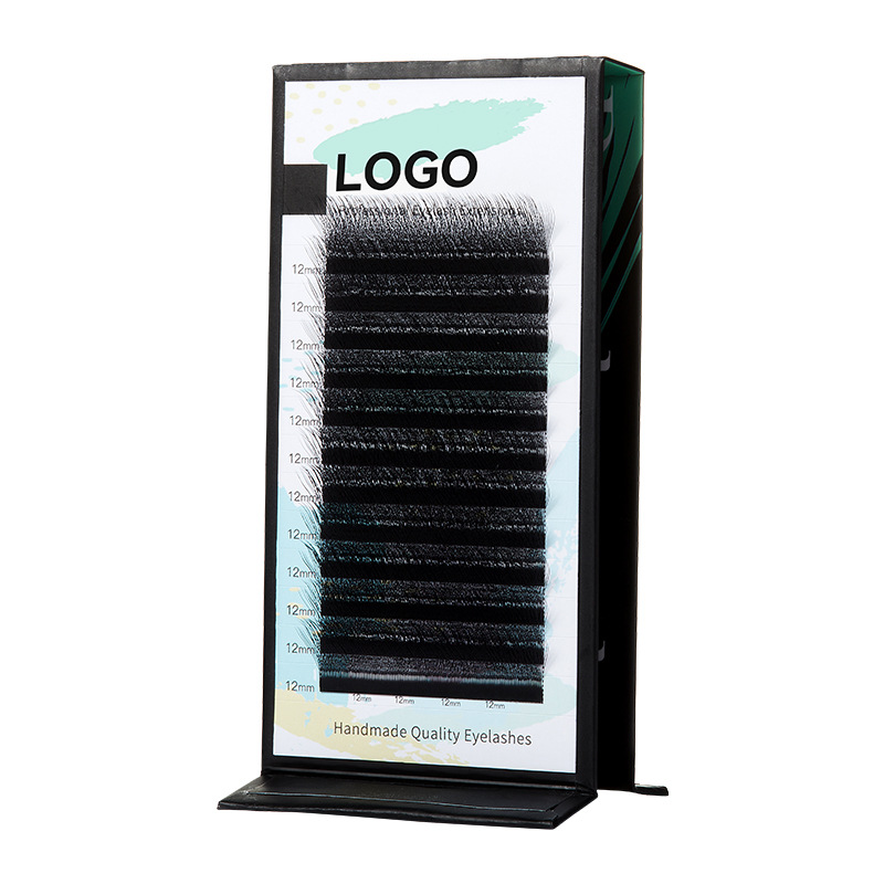 Fábrica de belleza de pestañas tiendas de pestañas falsas densas 0.07 mezcladas flores 4D suave rollo de pestañas de injerto de tetrafolia crudo