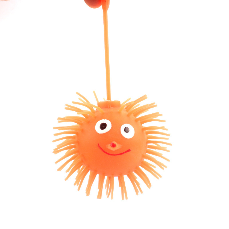 Glowing Haarige Kugel Squeeze Lchelndes Gesicht Hedgehog Elastische Relief Spielzeugpicture2