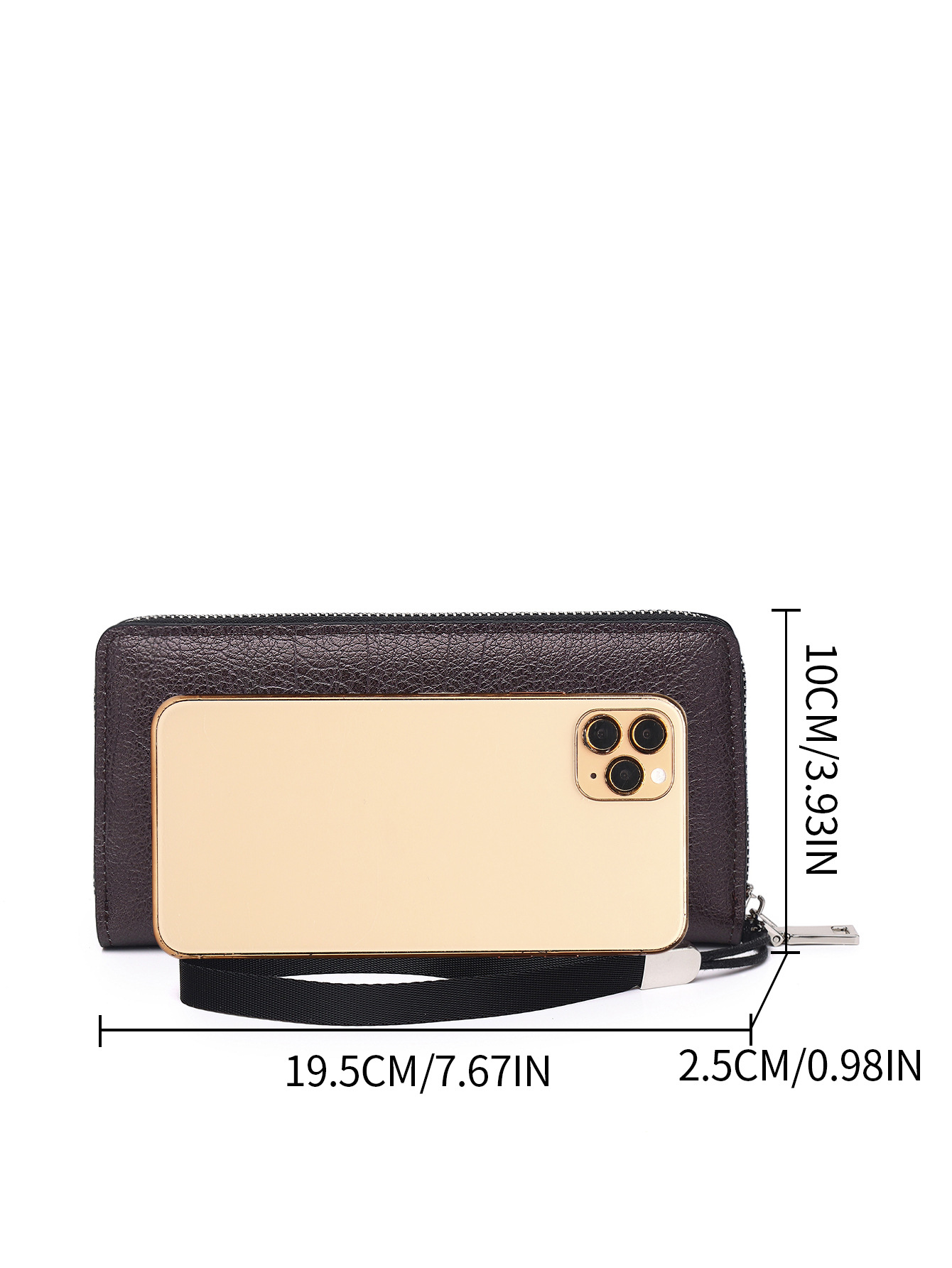 Bolsa de almacenamiento portátil de embrague nuevo multi-tarjeta de gran capacidad cremallera teléfono móvil Bolsa europea y americana retro larga cartera