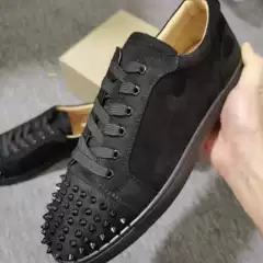 In Stock LTTL Embroidery Studded Suede Flat Casual Shoes for Men & Women High Quality Cross-Border Best Seller