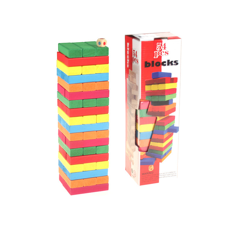 Pila de madera para niños Pila de alto equilibrio Puzzle Pila de madera Pila Pila de madera Dibuja bloques de construcción Balance Juegos de mesa Juguetes