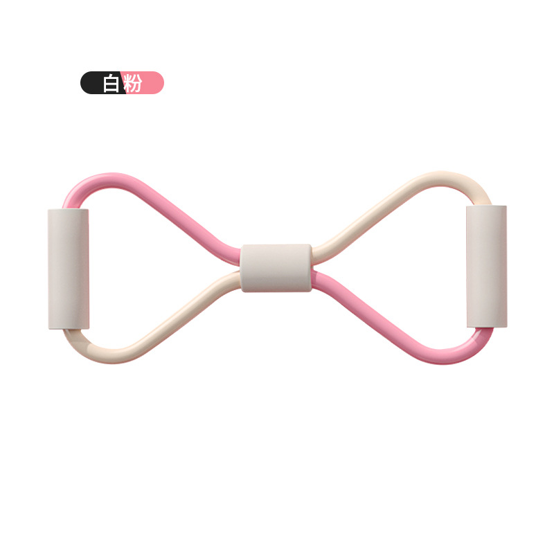 대담한 대비 색상 8 자 풀 로프-흰색 핑크