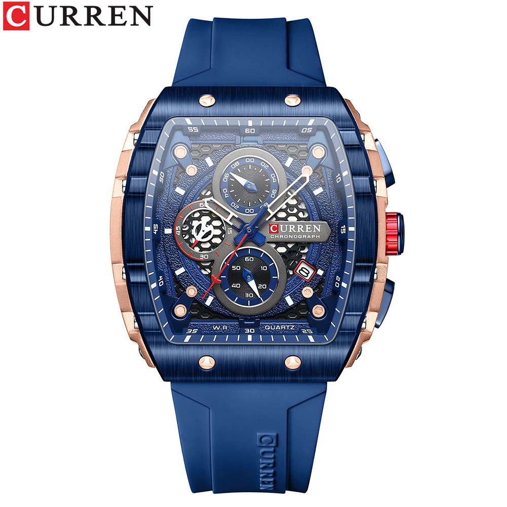Curren/Curren 8442 Neutral Waterproof and Waterproof Calendar Watch Men's Multifunctional Six-Hand Quartz Watch