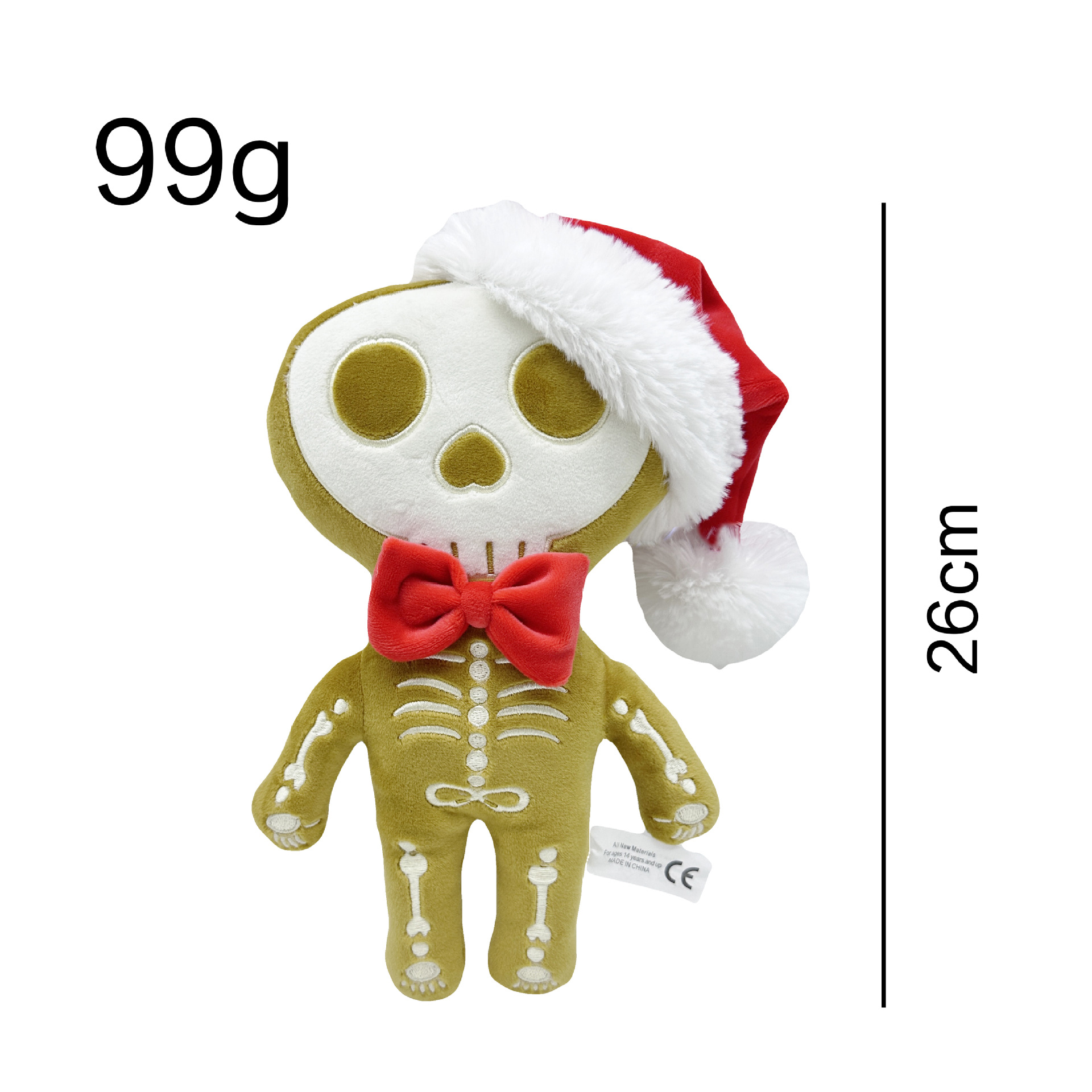 Neu Zombie Skelett Plüsch Halloween Weihnachten Skelett Lebkuchen Mann Plüsch_voghion.com